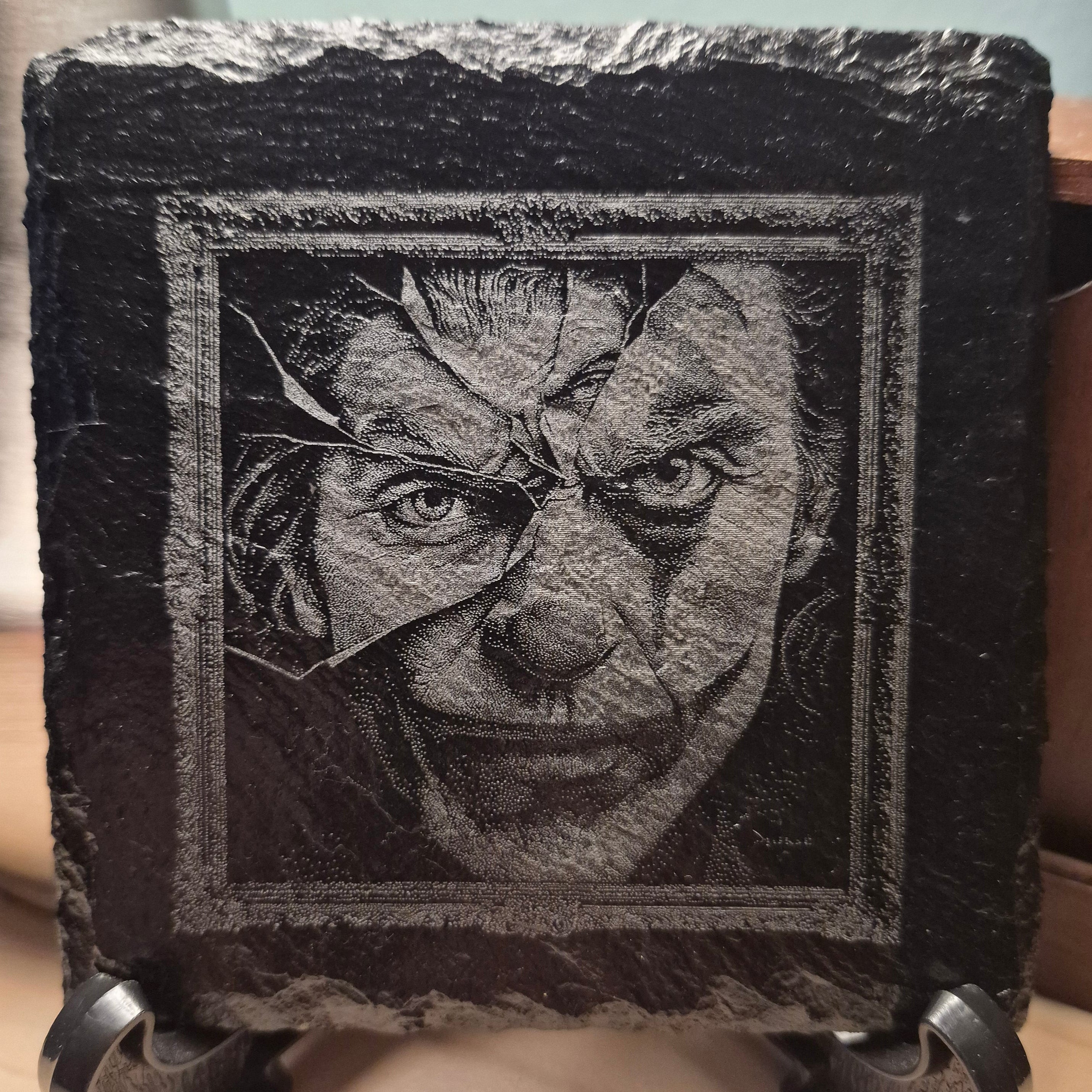 Laser Engraved Slate Coaster - The Joker * - Halloween - Home Decor